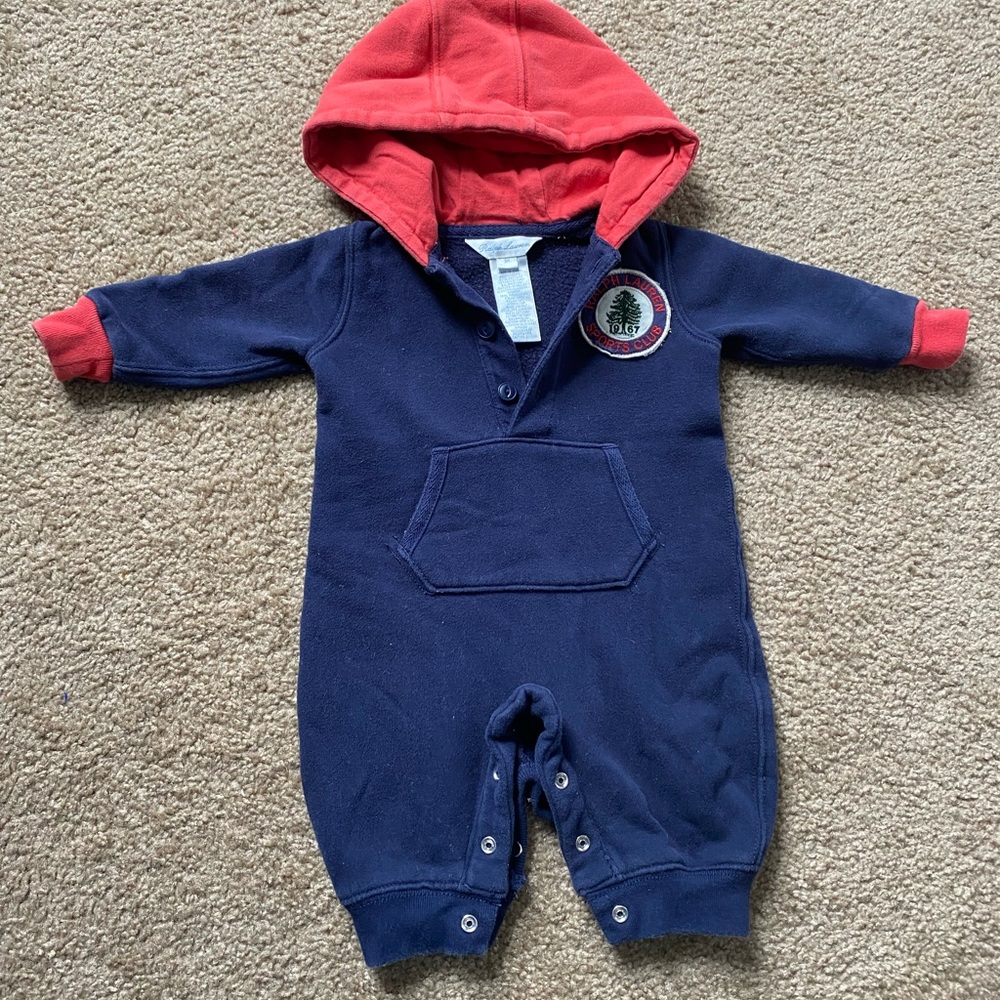 Ralph Lauren Baby Sweatshirt Coverall - size 3M